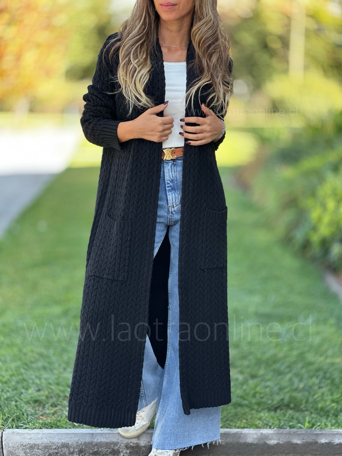 Maxi Cardigan Cosmopolita negro