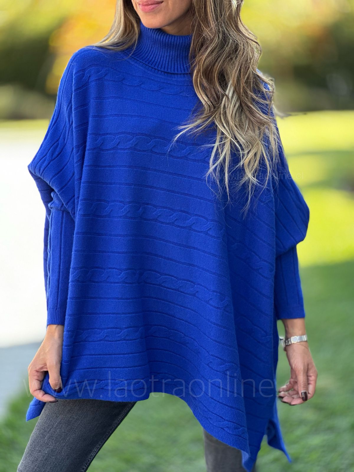 Oversize Trenzado azul