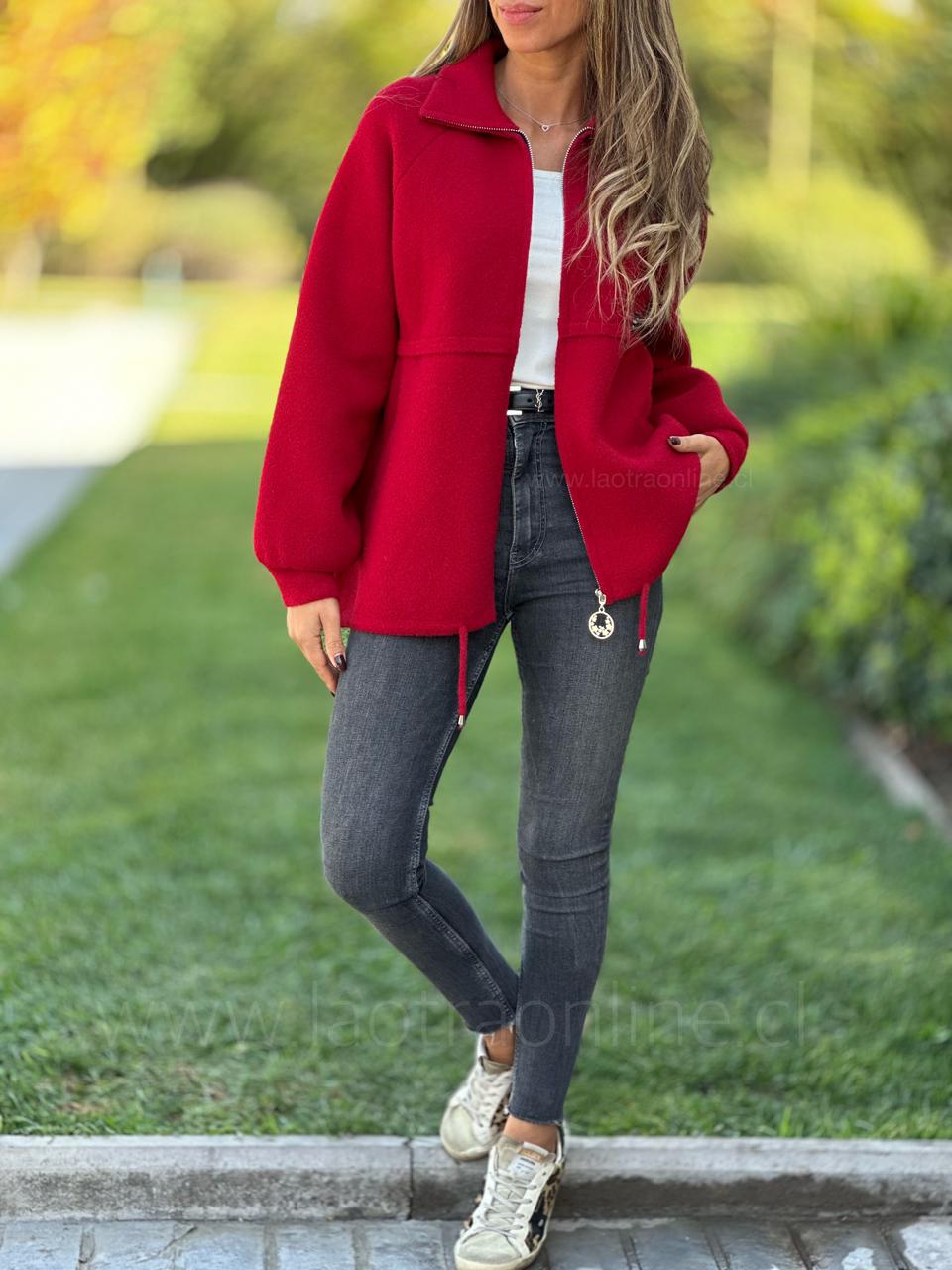 Abrigo Mulan rojo