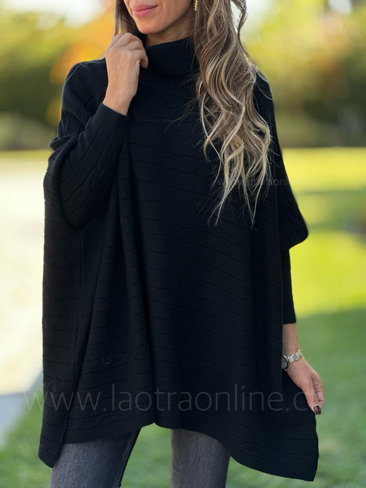 Oversize Trenzado negro