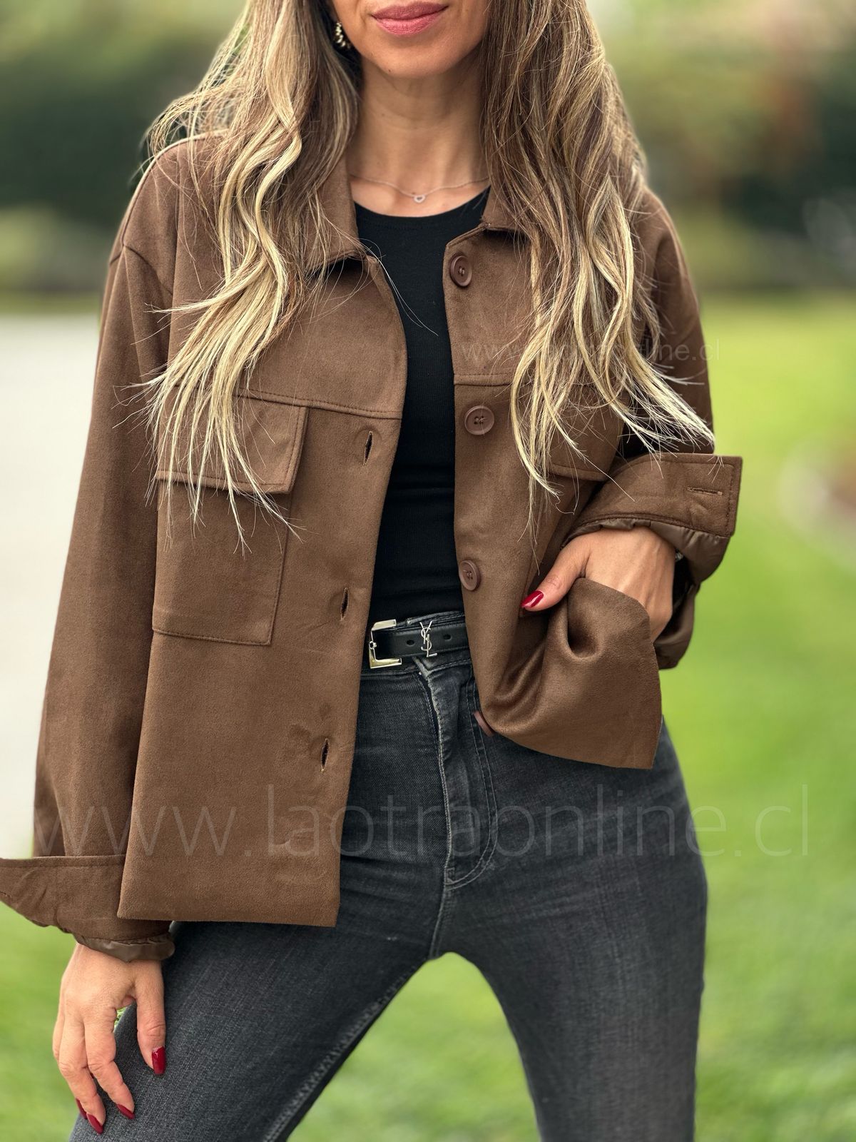 Chaqueta Asia choco