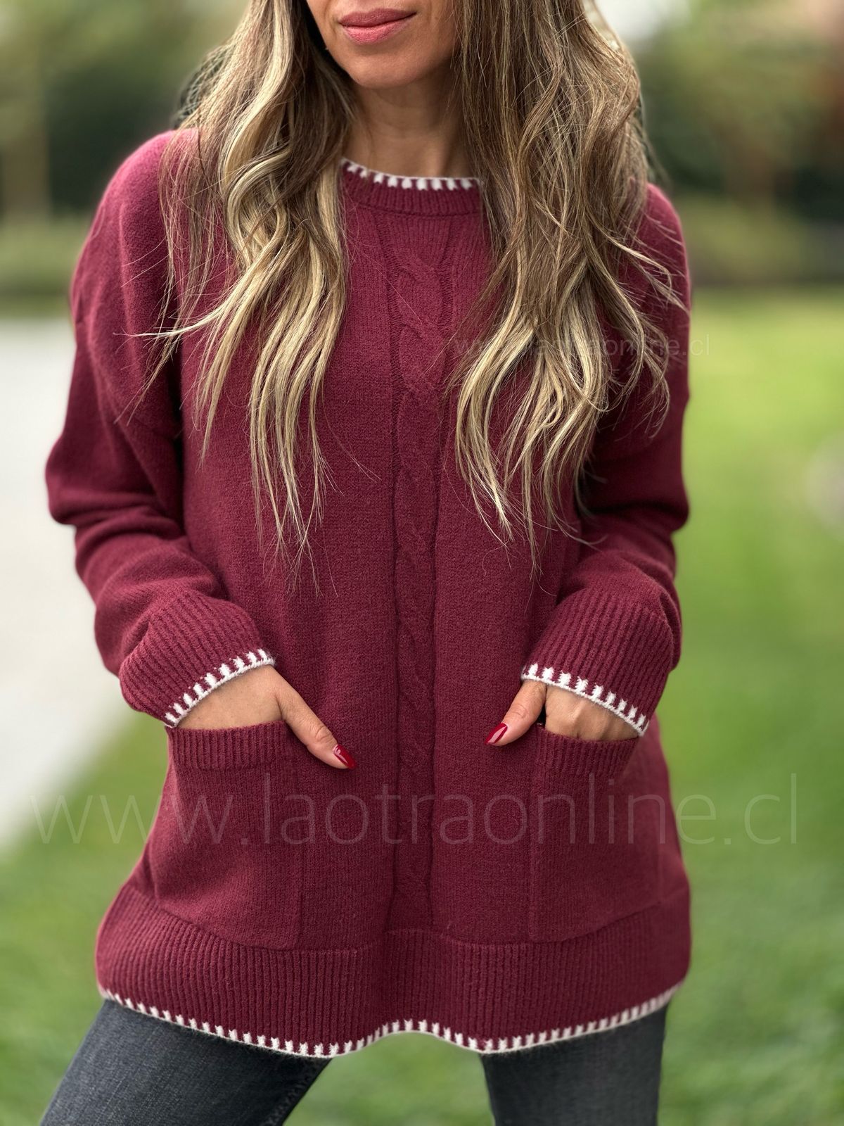 Sweater Francesa cherry
