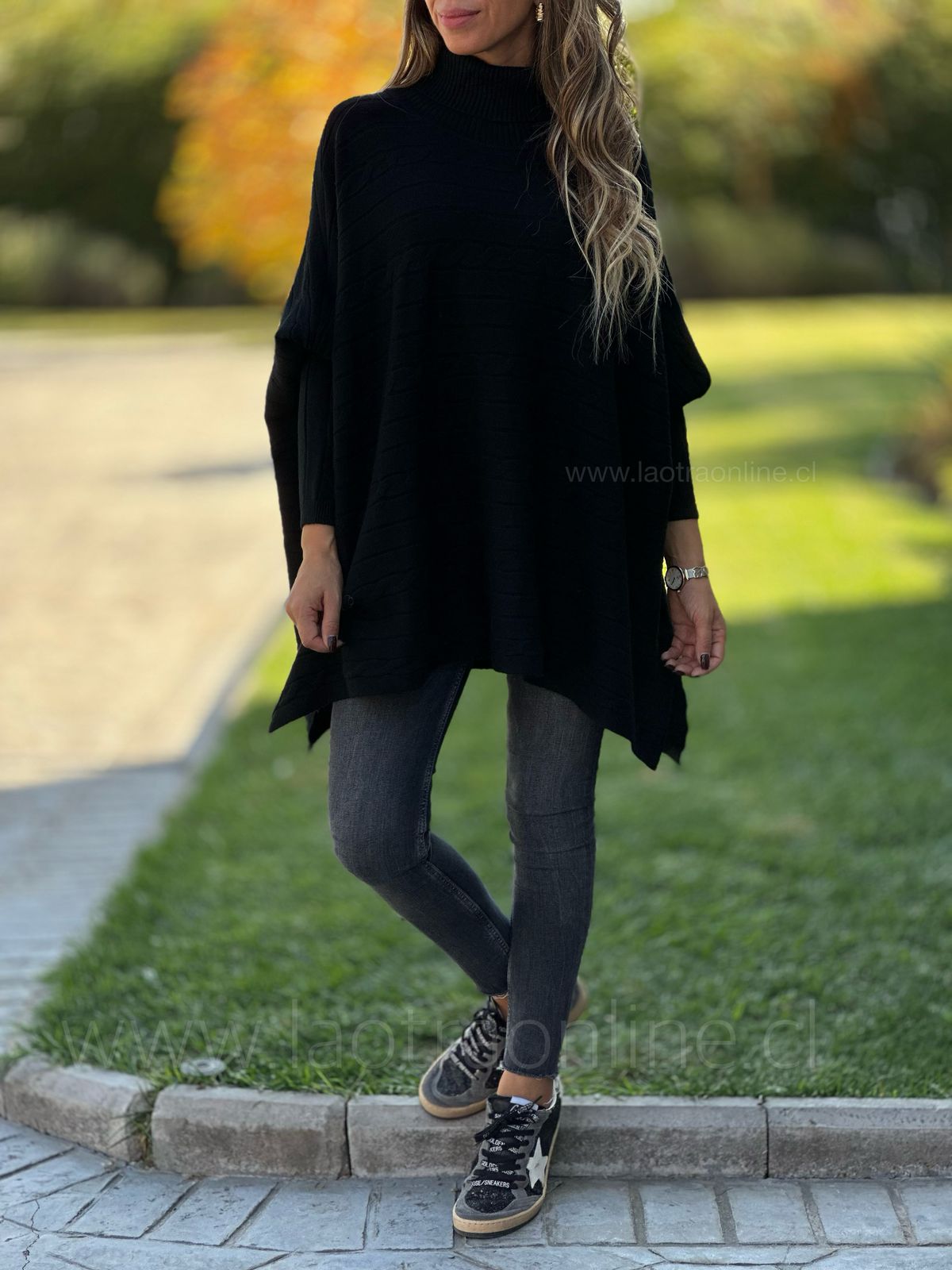 Oversize Trenzado negro