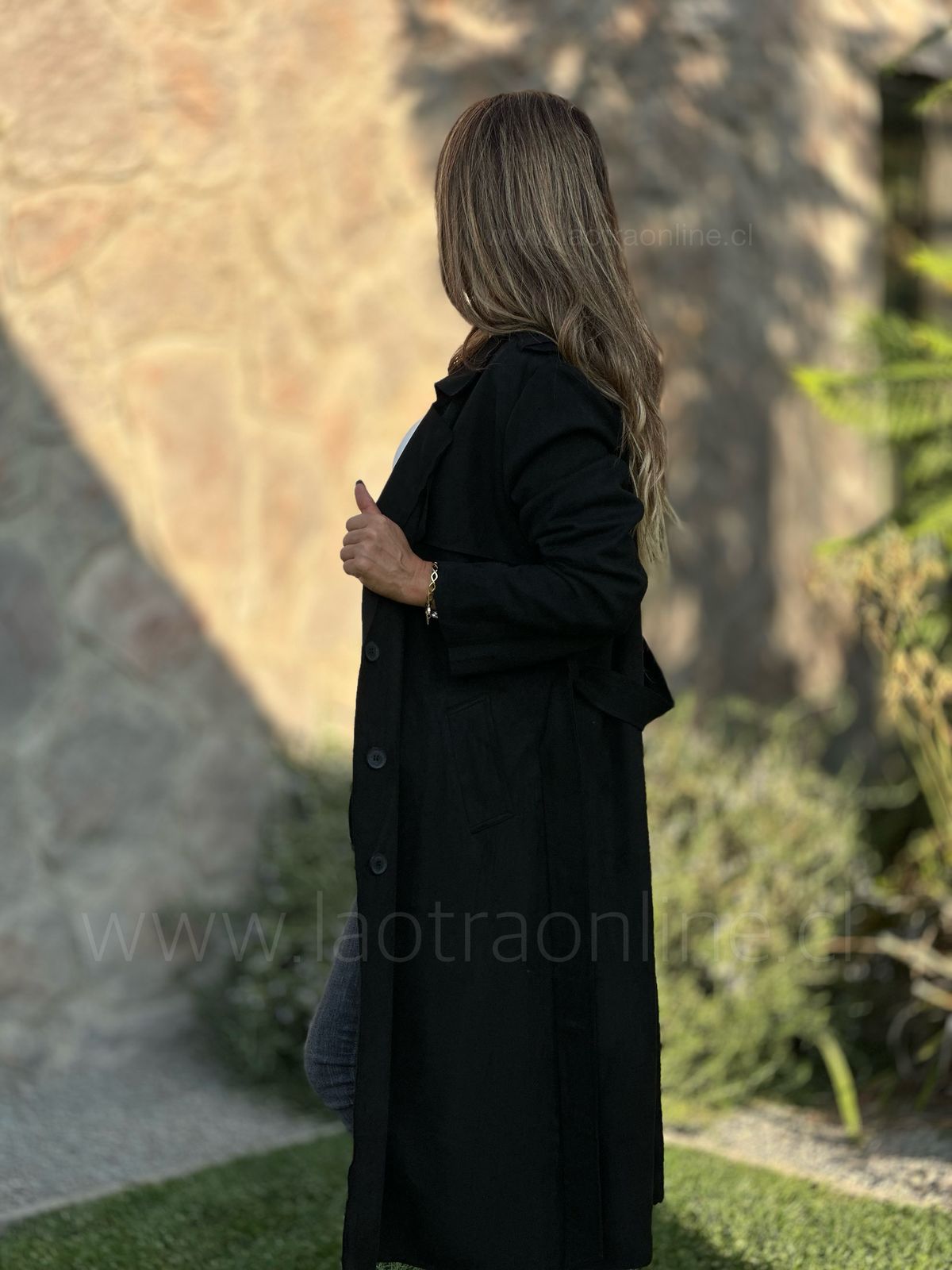 Abrigo Trench Miami negro
