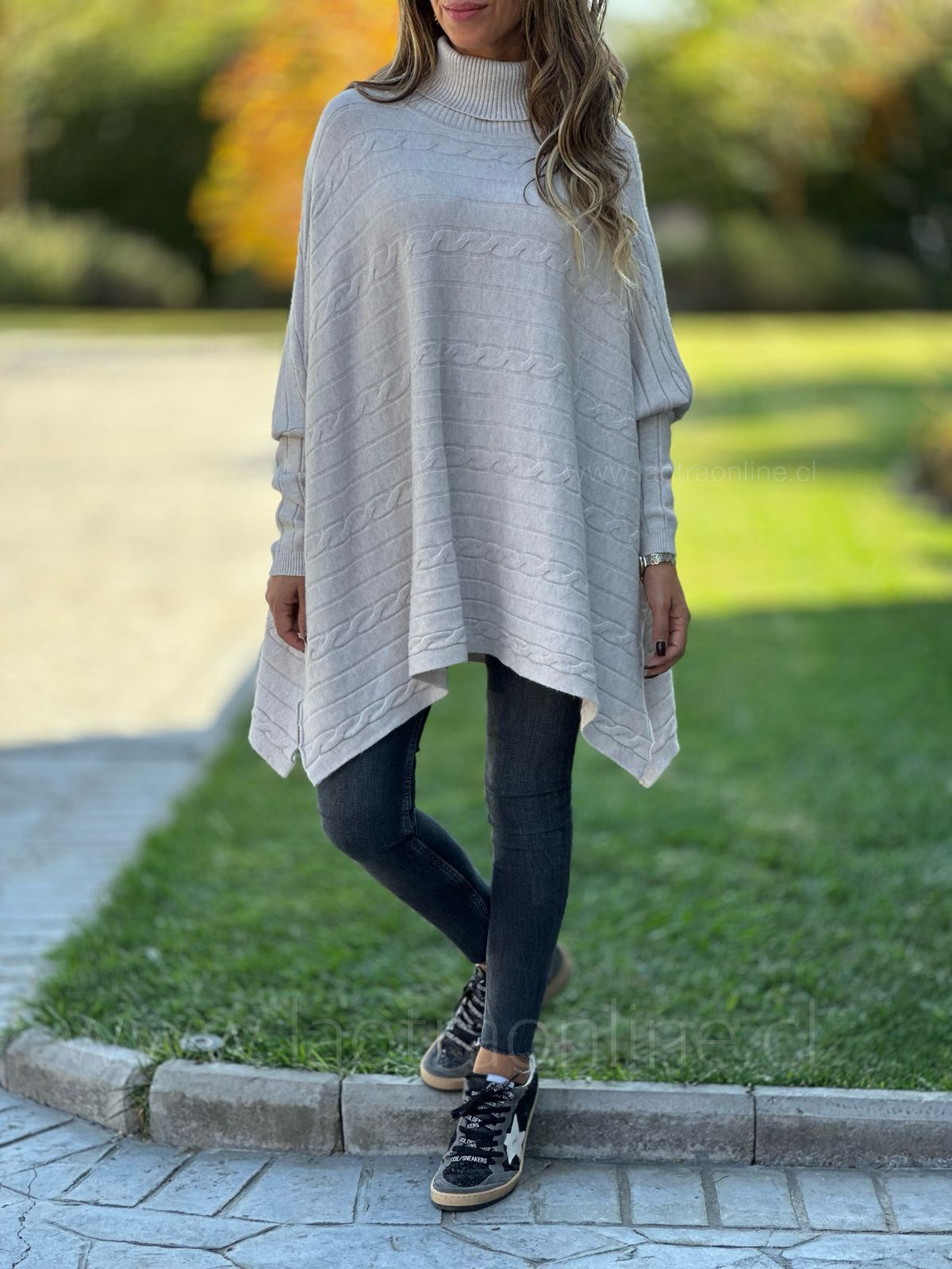 Oversize Trenzado crema