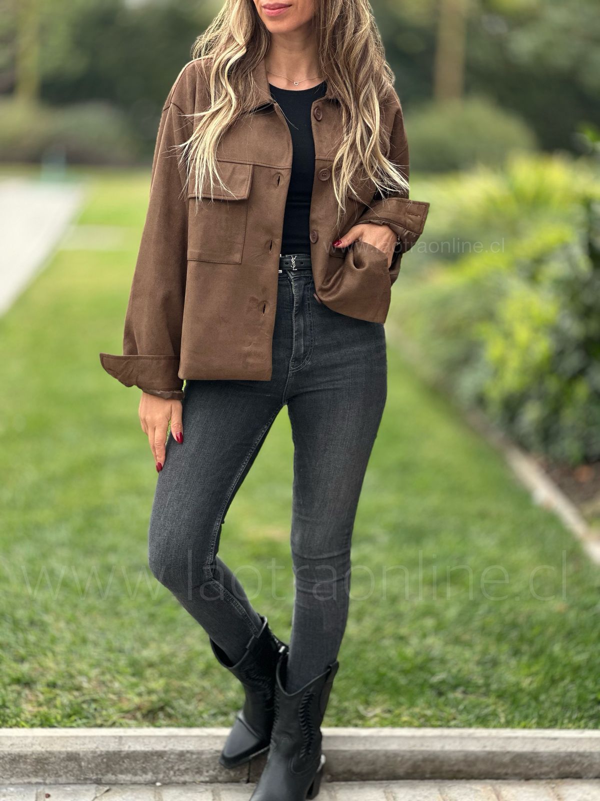 Chaqueta Asia choco